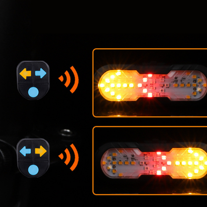 🚲 Ride Safer, Turn Smarter: Wireless Bike Tail Light With Turn Signals💡 – 6 Modes, USB Rechargeable