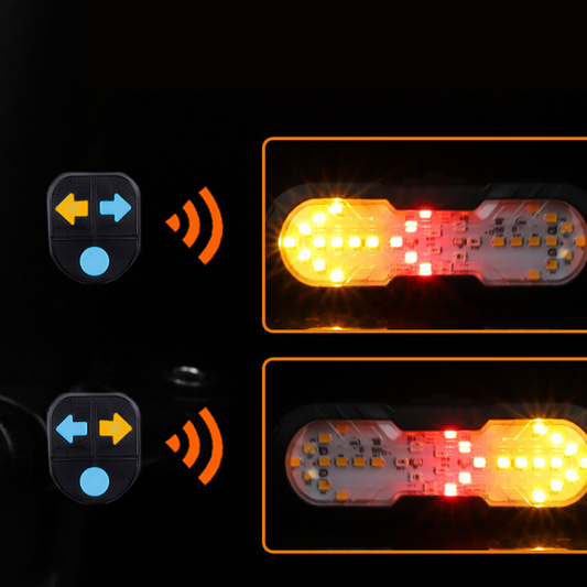 🚲 Ride Safer, Turn Smarter: Wireless Bike Tail Light With Turn Signals💡 – 6 Modes, USB Rechargeable