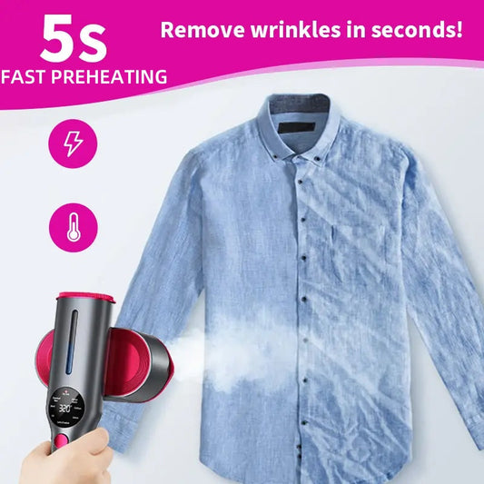 👕50% OFF✨Handheld Fabric Steamer, Mini Portable Wrinkle Remover with 5s Rapid Heating for Travel & Home💨