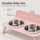 ⌛️50% OFF!!!🐾 Elevated Double Pet Bowl Feeder – Raised Feeding Station for More Natural Posture, Comfortable Mealtime for Dogs & Cats ✨