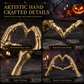 💀 50% OFF! 🎃 Skeleton Figurine – Gothic Heart Hand Gesture, Spooky Desk & Shelf Decor ✨