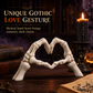 💀 50% OFF! 🎃 Skeleton Figurine – Gothic Heart Hand Gesture, Spooky Desk & Shelf Decor ✨