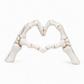 💀 50% OFF! 🎃 Skeleton Figurine – Gothic Heart Hand Gesture, Spooky Desk & Shelf Decor ✨