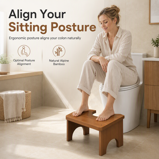 ⏳ Limited-time 50% discount ✨ Natural bamboo toilet step stool | Non-slip surface, ergonomic design, providing stable support for the elderly and children 🚽🦶