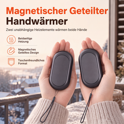 ⏰ Limited-Time Offer! 🔥Magnetic Splittable 2-in-1 Rechargeable Hand Warmer – Mini Portable USB Electric Hand Warmer, Cosy Warmth for Winter Days ♨️