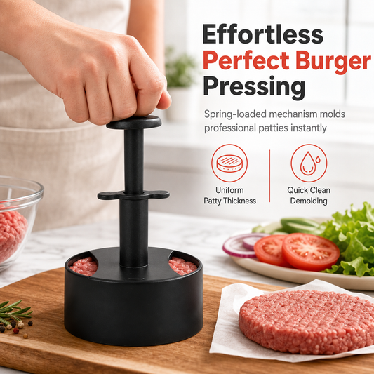 ⏰Limited-Time 50% Off ✨Round Hamburger Press & Patty Maker Mold｜Easy To Use, Uniform Beef Patty Mould For Home Grilling 🥩