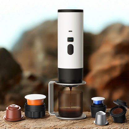 🔥50% OFF!!📢☕ Portable Espresso Maker – Digital Display, USB-C & 90ml Tank, Fresh Coffee on the Go ✨