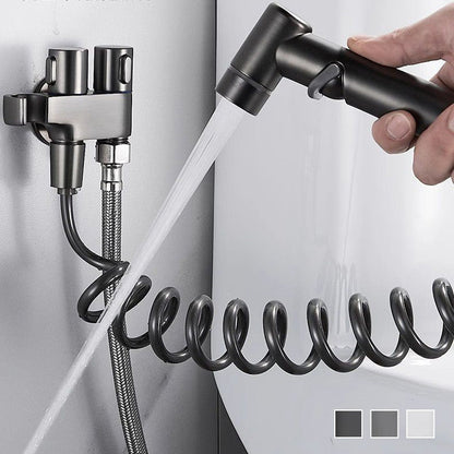 🚽 1-In-2-Out Dual Control Valve & Bidet Sprayer Set – Upgrade Your Bathroom Hygiene with Easy Dual Control 🚿