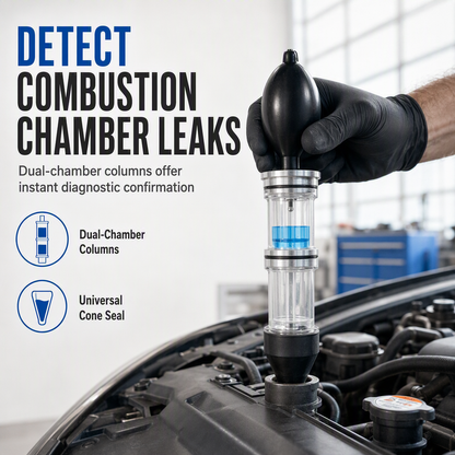 ⏳🔥LIMITED-TIME 50% OFF! ⏰Combustion Chamber Leak Detector Kit, Engine Leakage Tester Diagnostic Tool Set with Portable Storage Bag💧
