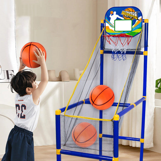 🥳2026 HOT SALE🧒50K+ SOLD!🏀🎯 50% OFF! Kids' Indoor Basketball Arcade Game, Auto Ball Return, Sturdy Safe Shooting Toy With Balls & Pump💨