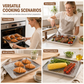 ⏳Limited-Time 50% OFF✨Rectangular Stainless Steel Baking Tray With Wire Cooling Rack, Multi-Purpose Oven Accessory For Roasting & Baking🍰