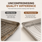 ⏳Limited-Time 50% OFF✨Rectangular Stainless Steel Baking Tray With Wire Cooling Rack, Multi-Purpose Oven Accessory For Roasting & Baking🍰