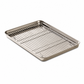 ⏳Limited-Time 50% OFF✨Rectangular Stainless Steel Baking Tray With Wire Cooling Rack, Multi-Purpose Oven Accessory For Roasting & Baking🍰