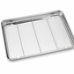 ⏳Limited-Time 50% OFF✨Rectangular Stainless Steel Baking Tray With Wire Cooling Rack, Multi-Purpose Oven Accessory For Roasting & Baking🍰