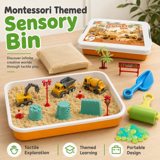 🥳 2026 Best Seller 🚗 Over 50,000 Sold! 🎁Kids Sensory Bin Sand Table Toy Set – Hands-On Play, Fine Motor Skills & Screen-Free Fun
