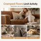 ⏳Limited-Time 50% OFF🐱Wall Mounted Wooden Cat Climbing Set, Solid Wood Cat Perch With 3 Jumping Steps, Moon Hammock & Sisal Mat✨