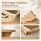 ⏳Limited-Time 50% OFF🐱Wall Mounted Wooden Cat Climbing Set, Solid Wood Cat Perch With 3 Jumping Steps, Moon Hammock & Sisal Mat✨
