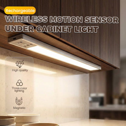 📢📢50% OFF !! ⏰✨Rechargeable Wireless Motion Sensor Under Cabinet Light, Stick-On Night Lamp For Cupboard & Closet💡