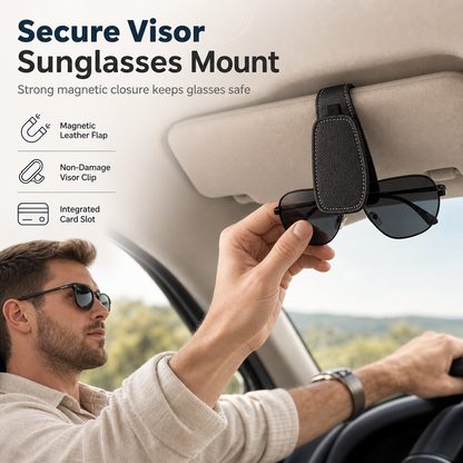 🎁 2026 New Arrival – 50% OFF! 💥 Car Sunglasses Holder Double Clip – Magnetic & Protective👓