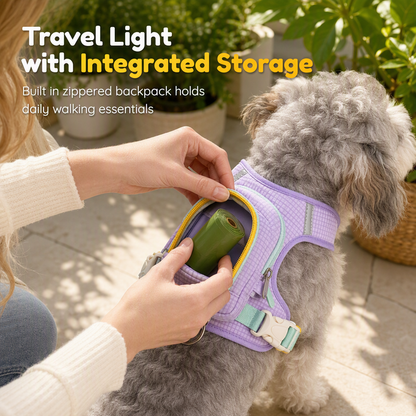 🐾 Vest-Style Pet Backpack Harness – Let Your Dog Carry Their Own Essentials on Walks & Hikes, Comfortable, Adjustable & Adventure-Ready ✨