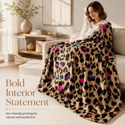 ⏳🔥LIMITED-TIME 50% OFF! ⏰Ultra-Soft Leopard Print Throw Blanket🐆
