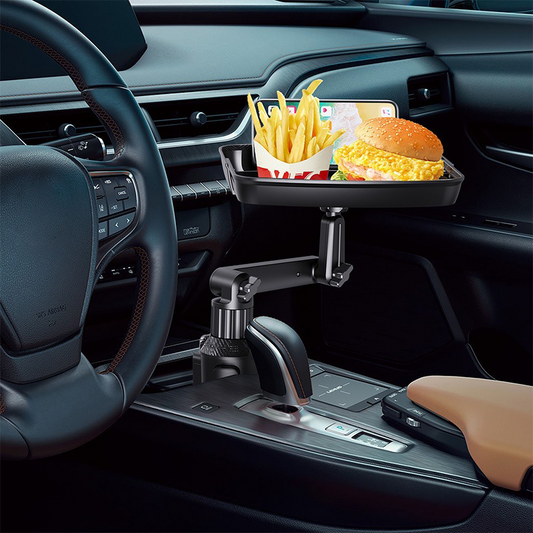 🔥 50% OFF 🚗360° Rotating Car Food Tray & Phone Holder📱 – Universal Steering Wheel Mount for Meals, Snacks, Drinks & Navigation, Portable Car Dining Table 🍔