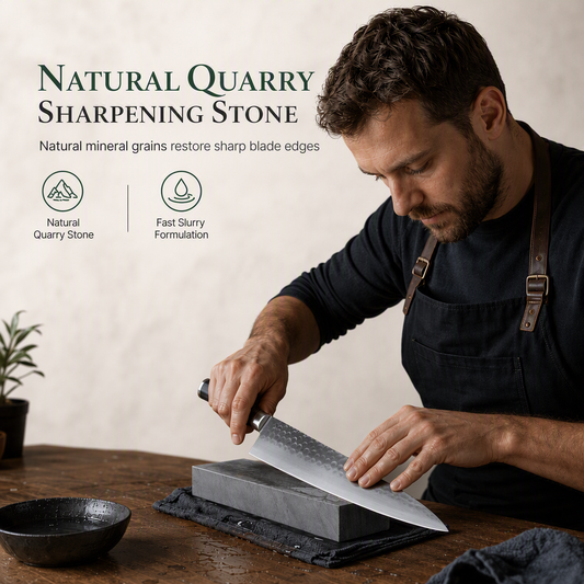 🎉Save 50%! 🔪 Natural Whetstone 3000 Grit – Green Slurry & Single-Sided for Knives | Restore Razor-Sharp Edges at Home