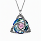 💎 Celtic Knot Birthstone Necklace – Heart Crystal Pendant 🎁 Perfect Meaningful Gift for Her