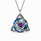 💎 Celtic Knot Birthstone Necklace – Heart Crystal Pendant 🎁 Perfect Meaningful Gift for Her