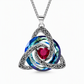 💎 Celtic Knot Birthstone Necklace – Heart Crystal Pendant 🎁 Perfect Meaningful Gift for Her