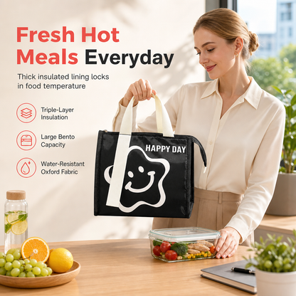 🔥2026 New Model🍱 Insulated Thickened Lunch Bag – Portable Thermal Cooler Tote for Work, School, Picnic & Travel ✨
