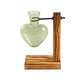🌿 Rustic Wooden Stand Hydroponic Vases – Soil-Free Plant Growing | Farmhouse Style Décor for Home, Office & Kitchen