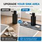 💧 Food Grade Silicone Faucet Splash Guard Mat – Cuttable & Thickened, Sloped Draining Pad | No More Splash or Wet Countertops