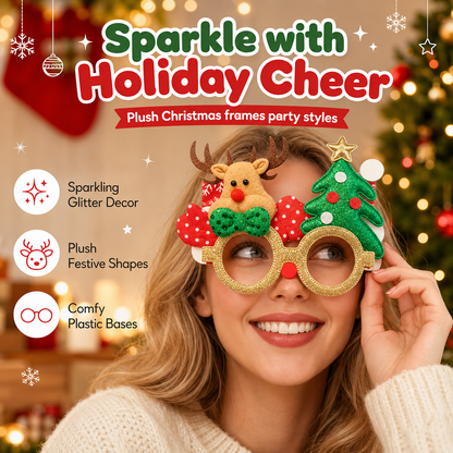 🦌Buy 1 Get Free 1! 🎄Stand Out At Every Party: Novelty Christmas Glasses – Funny Holiday Eyewear For Festive Fun👀