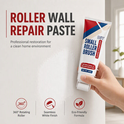 🧱Waterproof Wall Repair Paste🖌️ – Integrated Small Roller Brush, Easy DIY Wall Filler for Cracks, Holes & Peeling Paint✨