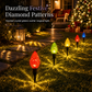 ⏳Second item half price✨ Solar Powered 5-in-1 Diamond Facet Bulb Ground Stake Lights – Garden, Courtyard & Holiday Decor💡