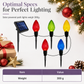 ⏳Second item half price✨ Solar Powered 5-in-1 Diamond Facet Bulb Ground Stake Lights – Garden, Courtyard & Holiday Decor💡