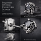 ✨️Dark Elegance: Gothic Vine Stud Earrings – Silver Tone & Black Cubic Zirconia