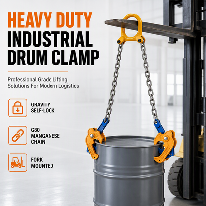 🛢️ Heavy Duty Oil Drum Lifting Clamp – Forklift & Crane Drum Lifter For Steel Drums🔧
