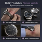 ⌚ Men's Tonneau Quartz Chronograph Watch – Skeleton Flywheel Dial, Moon Phase Calendar & Silicone Strap, Stylish Men's Wristwatch