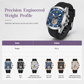 ⌚ Men's Tonneau Quartz Chronograph Watch – Skeleton Flywheel Dial, Moon Phase Calendar & Silicone Strap, Stylish Men's Wristwatch