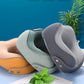 🔥50% OFF⏳ 🧳 Travel Neck Pillow – Ice Silk Cover, Memory Foam, Ergonomic Support, Magnetic Buckle & Portable Design for Flights, Road Trips & Office Naps💤