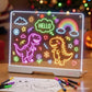 🔥 50% OFF!  🔋 Kids LED Acrylic Drawing Board – 30×20cm Rechargeable Glowing Message Pad with 7 Fluorescent Pens & Easy Wipe Clean – Creative Doodle Fun 🎨