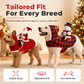 🎅50% OFF🎁 Dog Christmas Costume – Santa Riding Outfit with Adjustable Chest Strap, Pet Holiday Clothes for Small Medium Dogs🐕