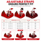 🎅50% OFF🎁 Dog Christmas Costume – Santa Riding Outfit with Adjustable Chest Strap, Pet Holiday Clothes for Small Medium Dogs🐕