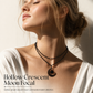 🌙 LIMITED-TIME 50% OFF! 🖤 Gothic Dark Crystal Beaded Chain Necklace – Hollow Out Moon Alloy Pendant, Dark Aesthetic Jewelry for Daily & Party Wear 📿
