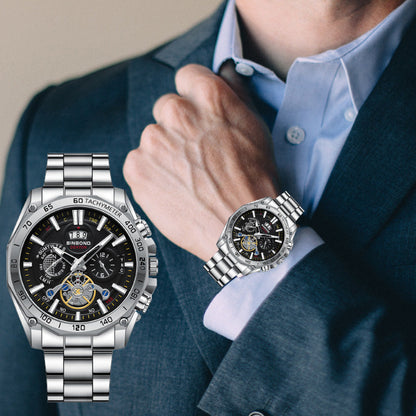 🔥LIMITED-TIME OFFER! ⏰Men's Stainless Steel Waterproof Luminous Watch – Classic Style with Glow-in-the-Dark Hands⌚