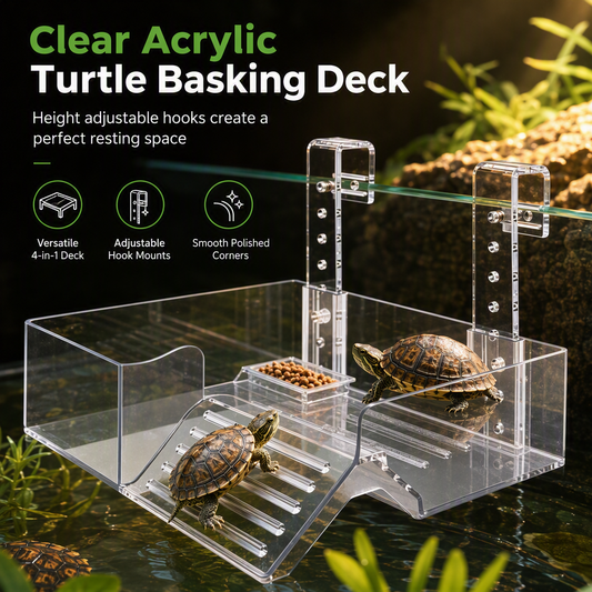 🐢 Save 50%!🔥 Hanging Turtle Basking Platform – Adjustable & High-Level Tank Ready, Aquarium Turtle Dock for Basking & Resting ✨