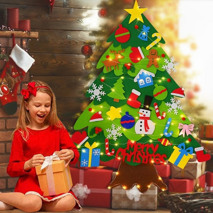 🎁50% OFF!!📢🎄 DIY Felt Christmas Tree Set – No-Glue, Reusable & Toddler-Friendly Festive Fun ✨