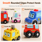 🔥50% OFF 🚗4-Piece Magnetic Electric Toy Car Set – Sound & Light Cartoon Stacking & Crawling Cars for Babies & Toddlers✨